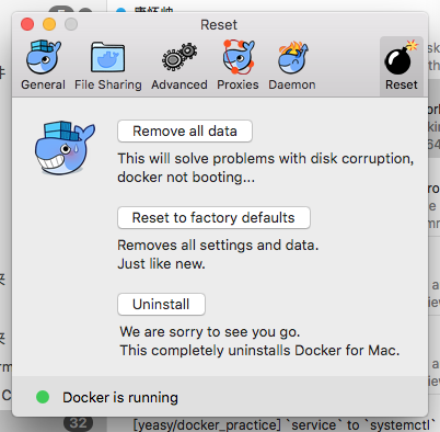 uninstalling docker for mac